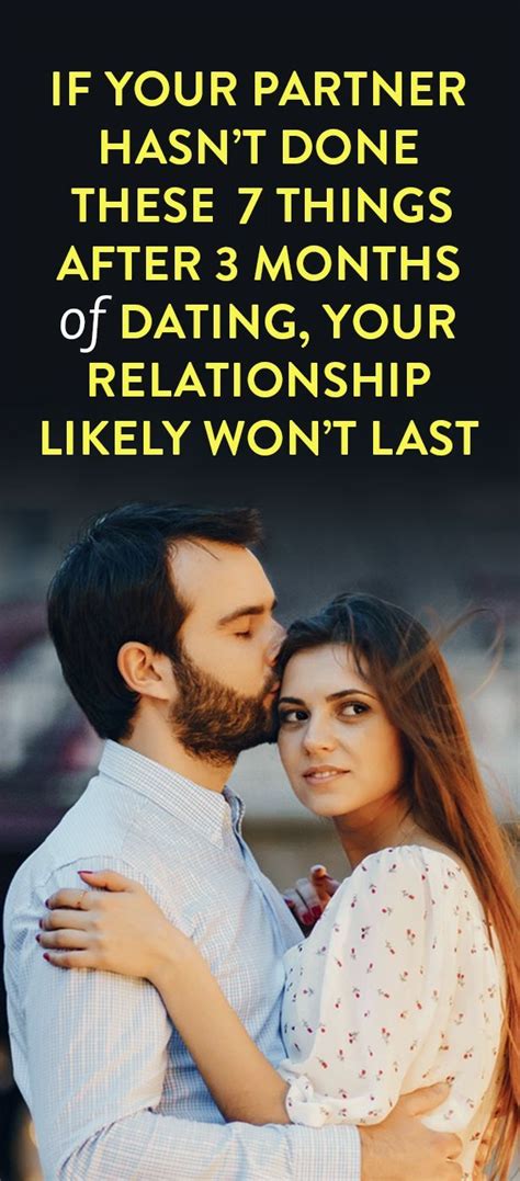 what to expect after 3 months of dating